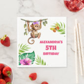 Serviette En Papier 5e anniversaire de l'enfant de la Jungle de singes (En situation)