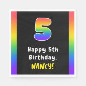 Serviette En Papier 5e anniversaire : Spectre arc-en-ciel # 5, Nom per (Devant)