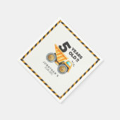 Serviette En Papier 5th birthday boy construction theme (Coin)