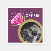 Serviette En Papier 5th rose tourmaline anniversary (Devant)