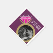 Serviette En Papier 5th rose tourmaline anniversary (Coin)