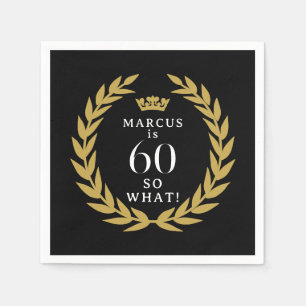 Serviette En Papier 60 Alors ce drôle Laurel Wreath Crown 60e annivers