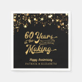 Serviette En Papier 60 ANS DANS LES 50e Étoiles (Devant)