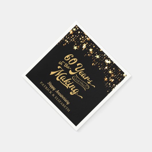 Serviette En Papier 60 ANS DANS LES 50e Étoiles (Coin)