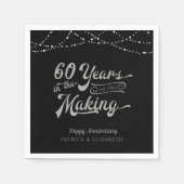 Serviette En Papier 60 ANS DANS LES lumières du 60e anniversaire (Devant)