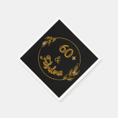 Serviette En Papier 60 ans et fabuleux (Coin)