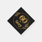 Serviette En Papier 60 ans et fabuleux (Coin)