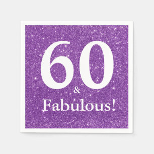 Serviette En Papier 60 ans et Fabuleux ! Anniversaire de soixantième a