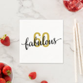 Serviette En Papier 60 et fabuleux 60e anniversaire (En situation)