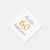 Serviette En Papier 60 et fabuleux Elégant 60e anniversaire (Coin)