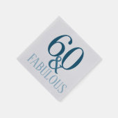 Serviette En Papier 60 et Fabuleux fête d'anniversaire (Coin)