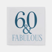 Serviette En Papier 60 et Fabuleux fête d'anniversaire (Devant)