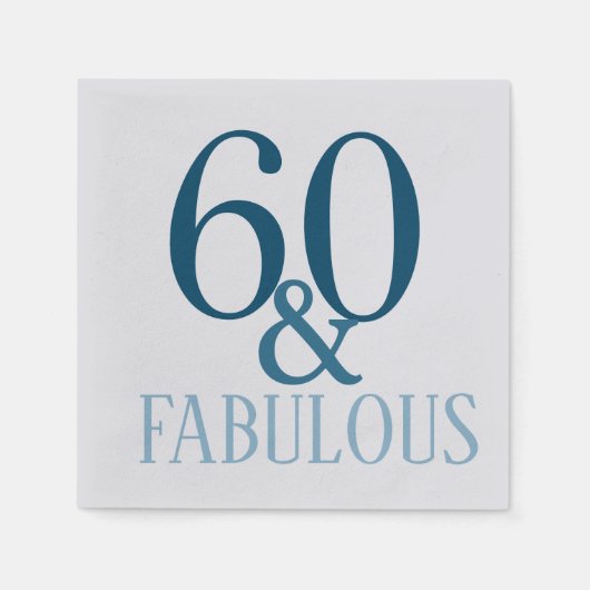 Serviette En Papier 60 et Fabuleux fête d'anniversaire (Devant)
