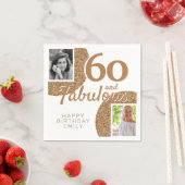 Serviette En Papier 60 et Fabulous Gold Parties scintillant 2 Photo 60 (En situation)