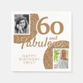 Serviette En Papier 60 et Fabulous Gold Parties scintillant 2 Photo 60 (Devant)