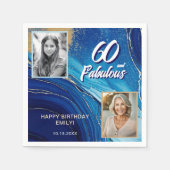 Serviette En Papier 60 et Fabulous Marble Parties scintillant 2 Photo  (Devant)