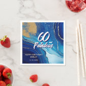 Serviette En Papier 60 et Fabulous Marble Parties scintillant Annivers (En situation)