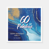 Serviette En Papier 60 et Fabulous Marble Parties scintillant Annivers (Devant)