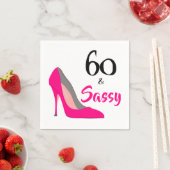 Serviette En Papier 60 et Sassy 60e fête d'anniversaire (En situation)