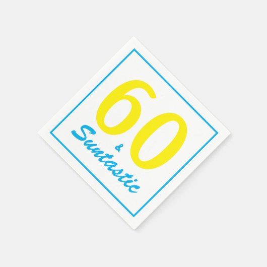 Serviette En Papier 60 et Suntastic Bright Jaune fête d'anniversaire (Coin)