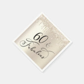 Serviette En Papier 60 Fabuleux Gold Parties scintillant fête d'annive (Coin)