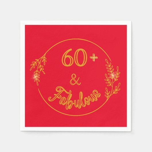 Serviette En Papier 60 Quelque chose et fabuleux (Devant)