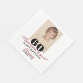 Serviette En Papier 60e anniversaire (Coin)
