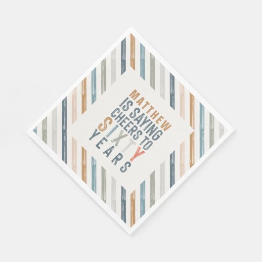 Serviette En Papier 60e anniversaire accessoires déco (Coin)