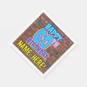 Serviette En Papier 60e anniversaire ~ Amusant, Graffiti urbain inspir (Coin)