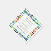 Serviette En Papier 60e anniversaire aquarelle Faits amusants géométri (Coin)