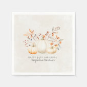 Serviette En Papier 60e anniversaire blanc Citrouille automne Leaves p (Devant)