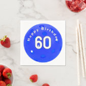 Serviette En Papier 60e anniversaire Blue Pickleball (En situation)
