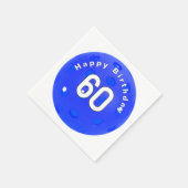 Serviette En Papier 60e anniversaire Blue Pickleball (Coin)