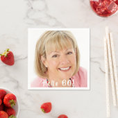 Serviette En Papier 60e anniversaire bonjour 60 femmes photo (En situation)