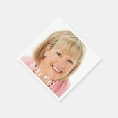 Serviette En Papier 60e anniversaire bonjour 60 femmes photo (Coin)