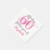 Serviette En Papier 60e anniversaire célébrant 60 ans fabuleux sur mes (Coin)