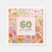 Serviette En Papier 60e anniversaire Cosmos Floral Garden (Devant)
