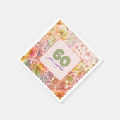 Serviette En Papier 60e anniversaire Cosmos Floral Garden (Coin)