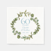 Serviette En Papier 60e anniversaire de diamant Mariage Garland (Devant)
