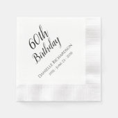 Serviette En Papier 60e anniversaire de fête de Naples personnalisées (Devant)