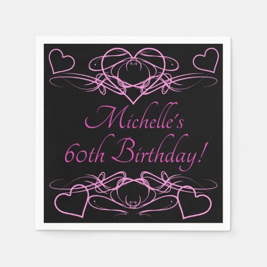 Serviette En Papier 60e anniversaire de la femme (Devant)