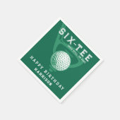 Serviette En Papier 60e Anniversaire de la fête de golf Thème moderne  (Coin)