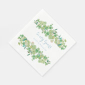 Serviette En Papier 60e Anniversaire de Mariage Eucalyptus Verdure (Coin)