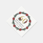 Serviette En Papier 60e anniversaire des serviettes de Noël personnali (Coin)