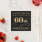 Serviette En Papier 60e anniversaire du Mariage (En situation)