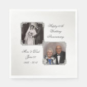 Serviette En Papier 60e anniversaire du Mariage diamant serviettes pho (Devant)