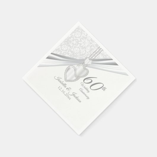 Serviette En Papier 60e anniversaire du Mariage Diamond