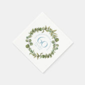Serviette En Papier 60e anniversaire du Mariage Diamond Bois vert (Coin)