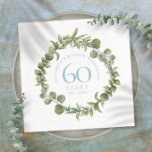Serviette En Papier 60e anniversaire du Mariage Diamond Bois vert