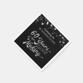 Serviette En Papier 60e anniversaire du Mariage Étoiles noires et arge (Coin)
